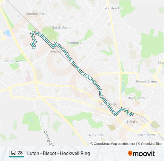 28 Bus Line Map