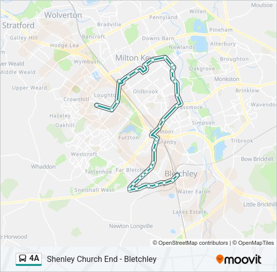 4A Bus Line Map