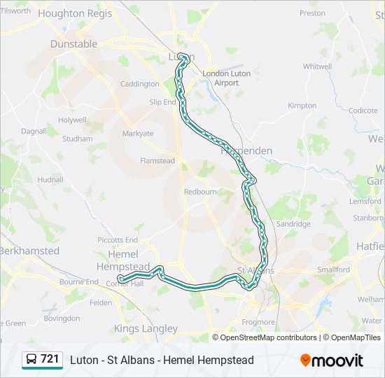 721 bus Line Map