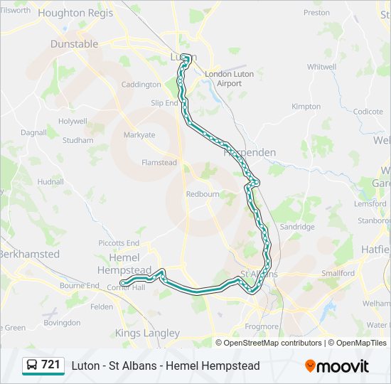 721 Bus Line Map