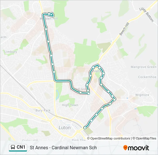 CN1 Bus Line Map