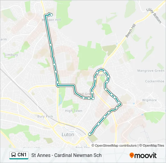CN1 Bus Line Map