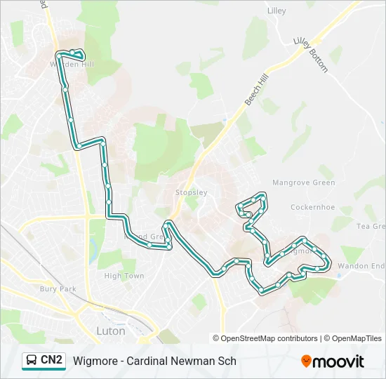CN2 Bus Line Map