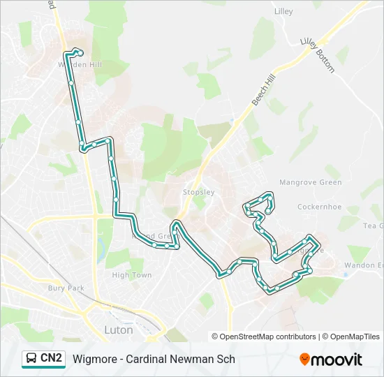 CN2 Bus Line Map
