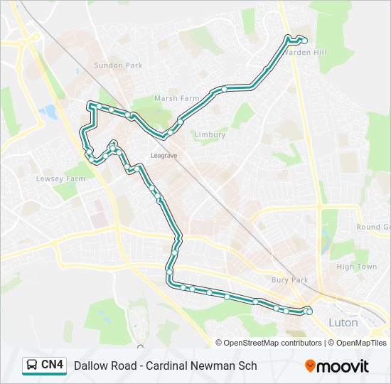 CN4 Bus Line Map
