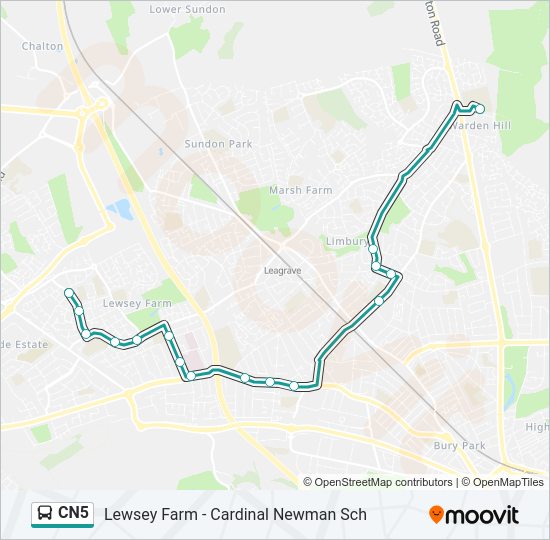 CN5 Bus Line Map