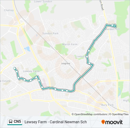 CN5 Bus Line Map