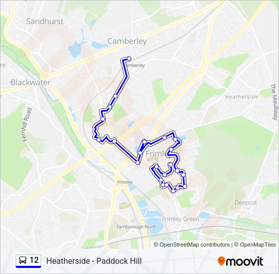 12 Bus Line Map