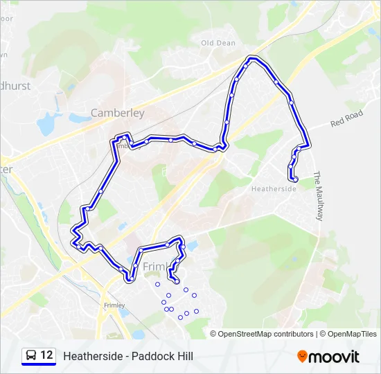 12 Bus Line Map