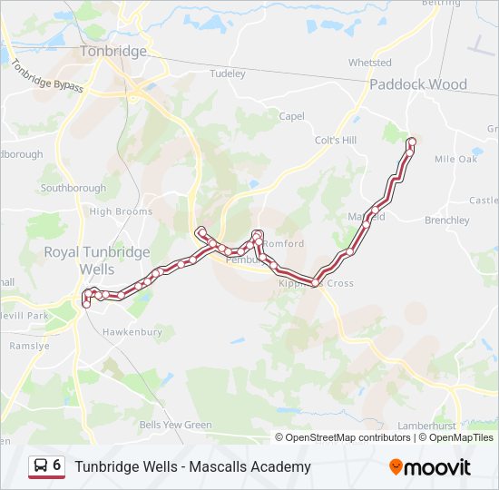 6 Bus Line Map