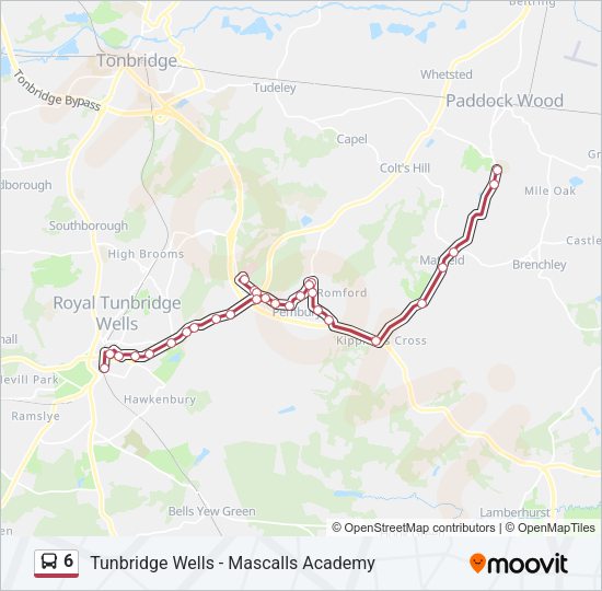 6 Bus Line Map