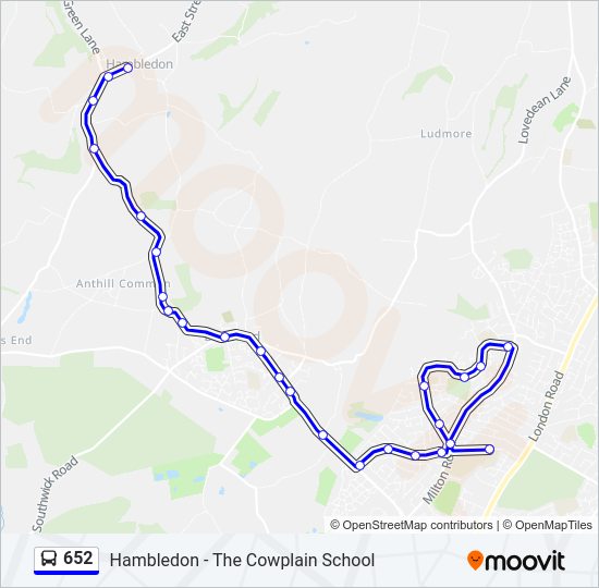 652 Bus Line Map
