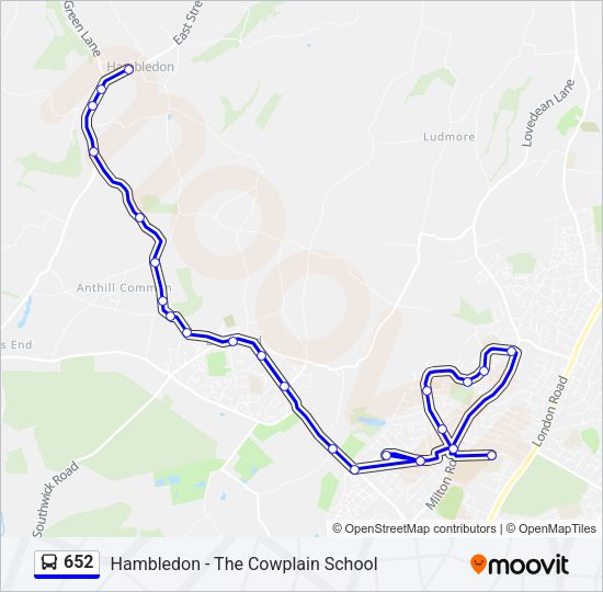 652 Bus Line Map