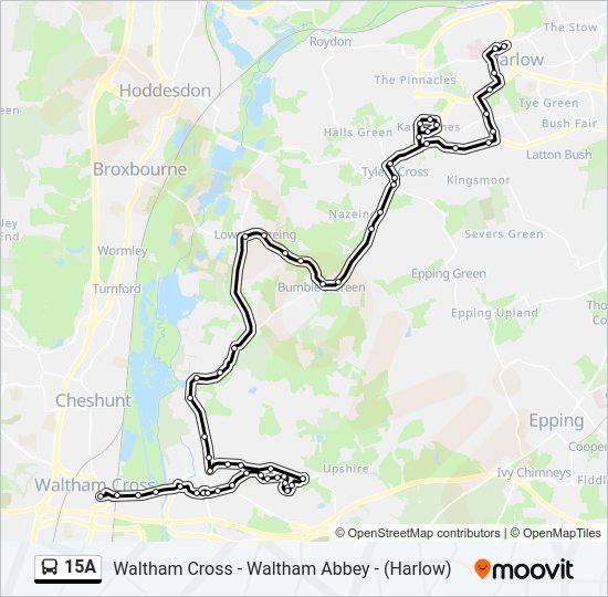 15A Bus Line Map