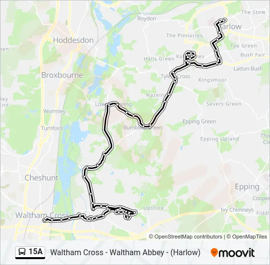 15A Bus Line Map