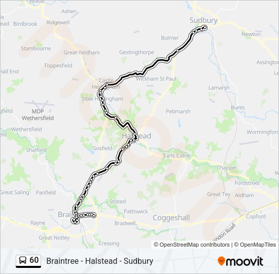 60 Bus Line Map