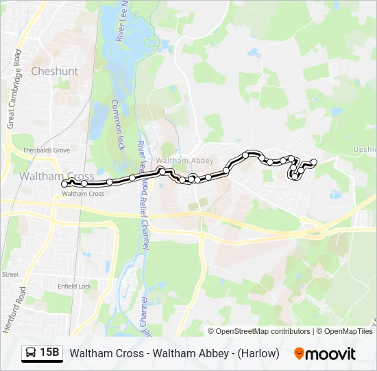 15B Bus Line Map