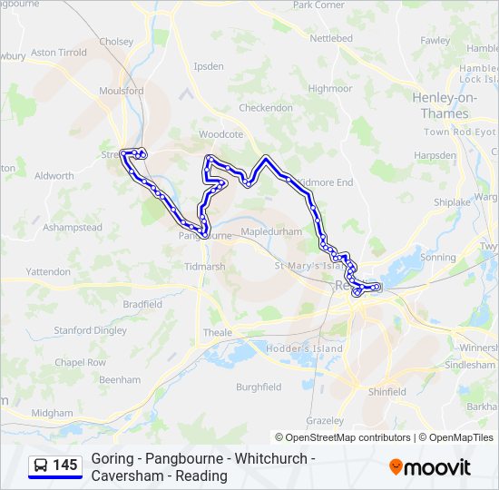 145 Bus Line Map
