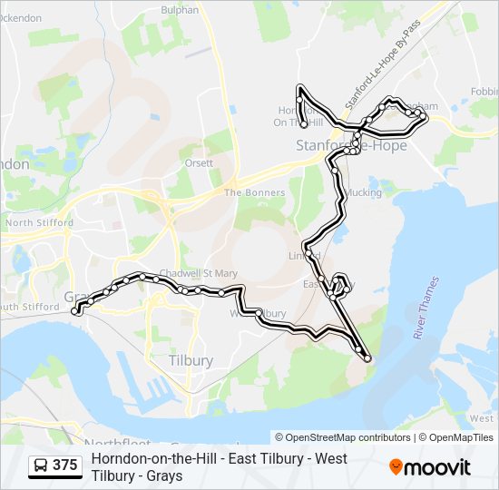 375 Bus Line Map