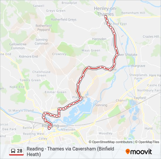 28 Bus Line Map