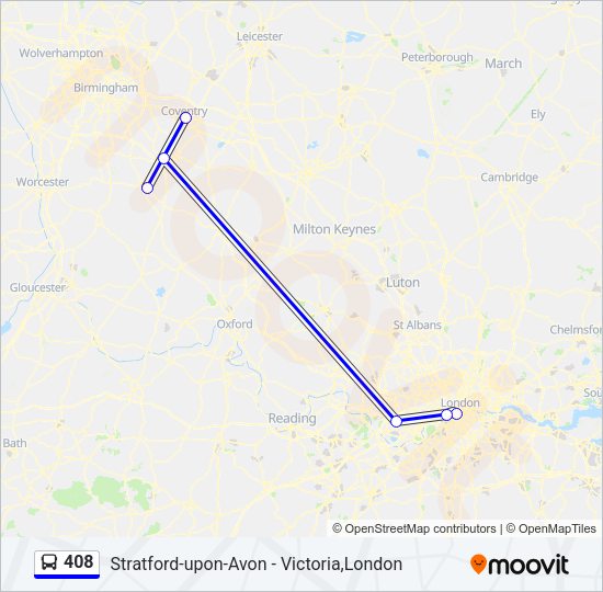 408 Bus Line Map