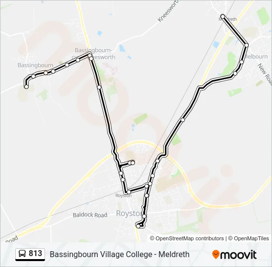 813 Bus Line Map