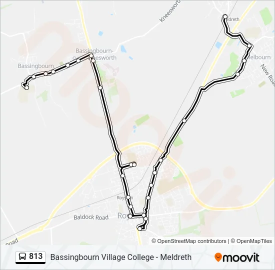 813 Bus Line Map