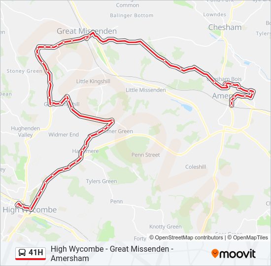 41H Bus Line Map