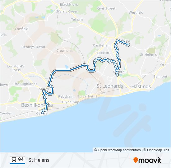94 Bus Line Map