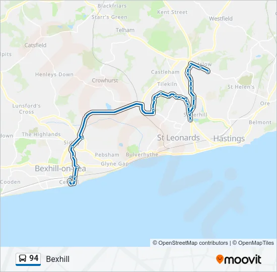 94 Bus Line Map