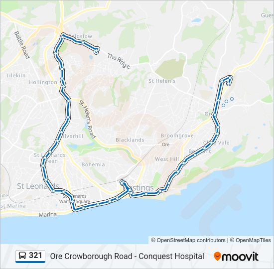 321 Bus Line Map