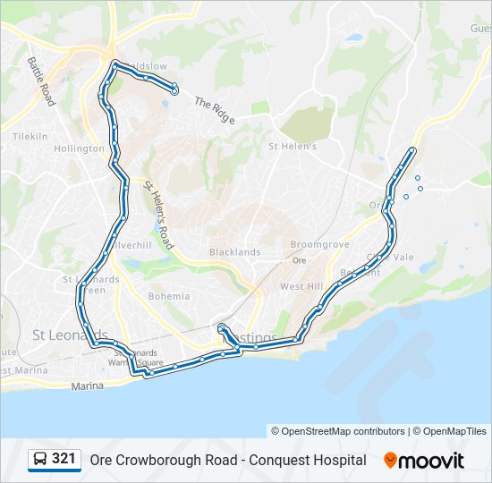 321 Bus Line Map