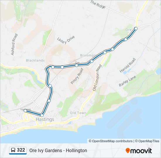 322 Bus Line Map