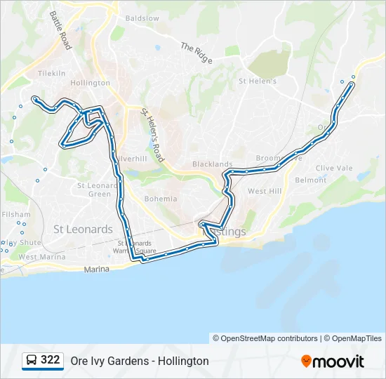322 Bus Line Map