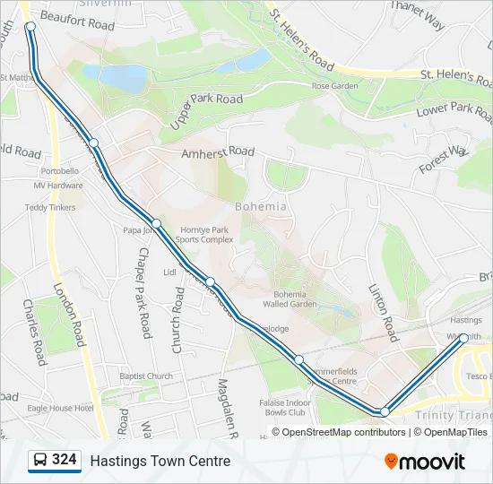 324 Bus Line Map
