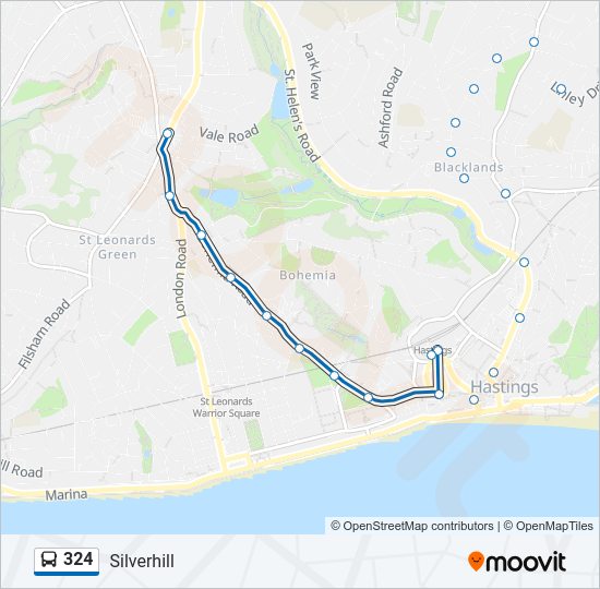 324 Bus Line Map