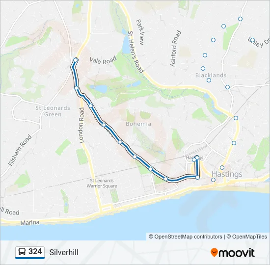 324 Bus Line Map