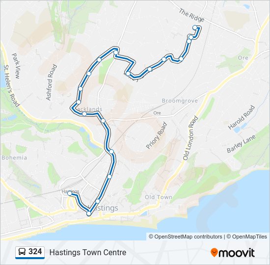 324 Bus Line Map