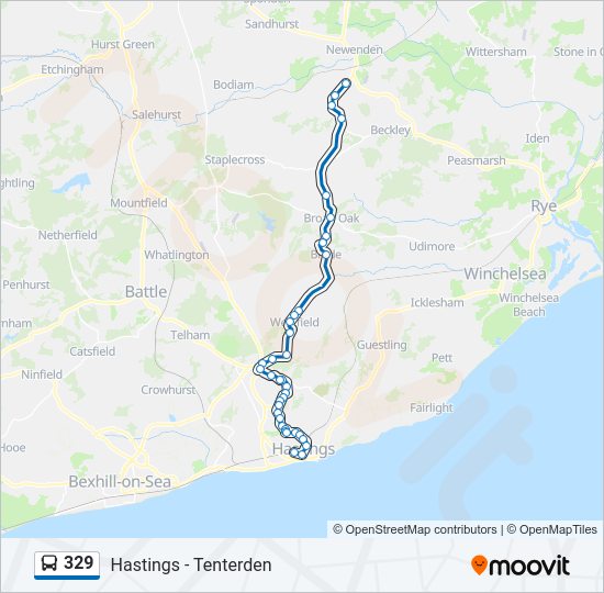 329 Bus Line Map