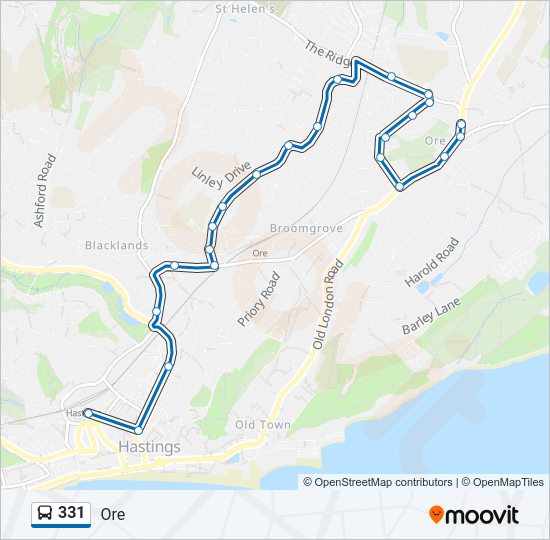 331 Bus Line Map