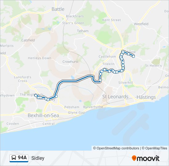 94A Bus Line Map