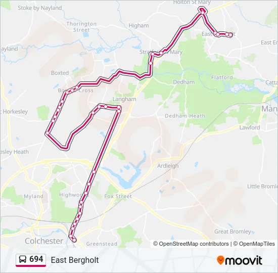 694 Bus Line Map