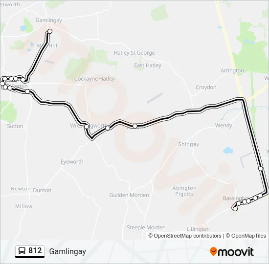 812 Bus Line Map