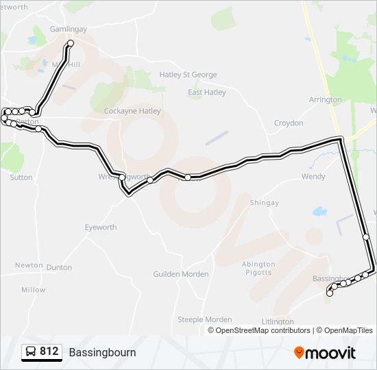 812 Bus Line Map