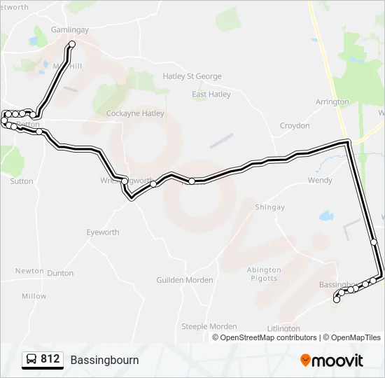 812 Bus Line Map