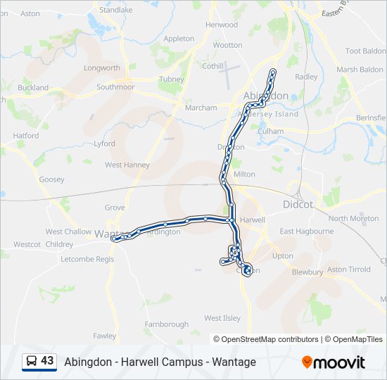43 Bus Line Map