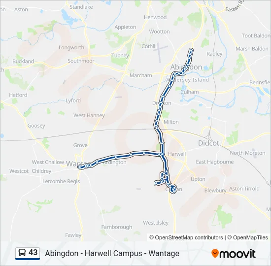 43 Bus Line Map