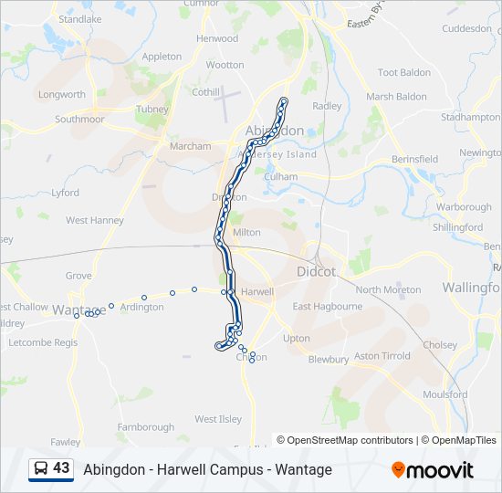 43 Bus Line Map