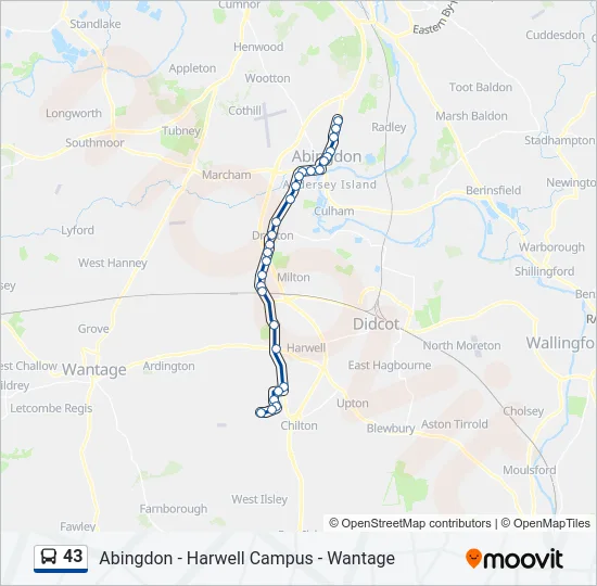 43 Bus Line Map