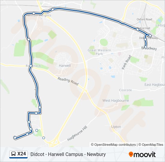 X24 bus Line Map